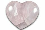 Polished Rose Quartz Heart - Madagascar #280346-1